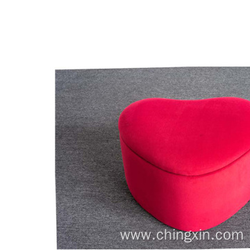 Red Velvet Storage Ottoman Living Room Furniture